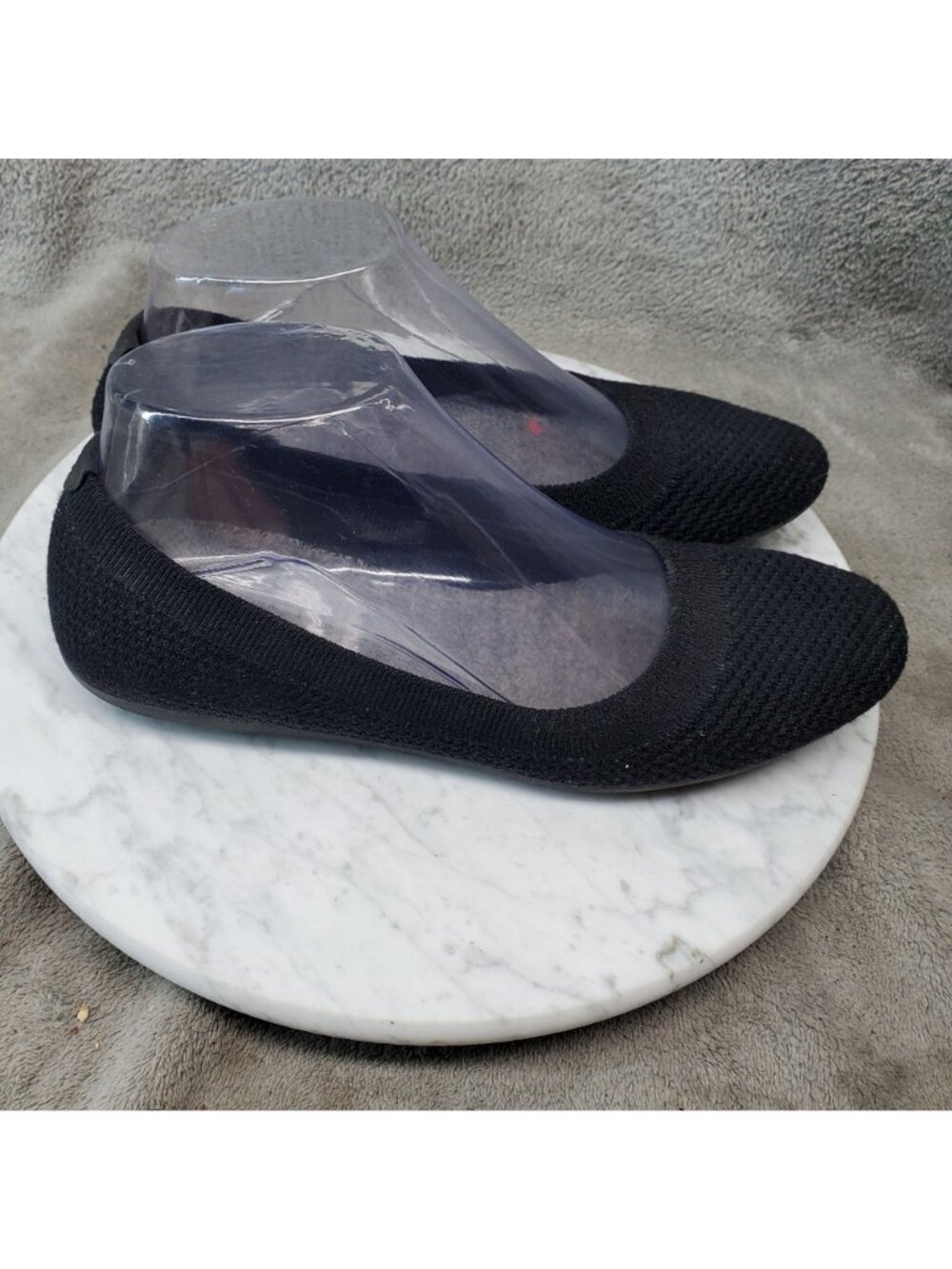 Allbirds Shoes Womens Size 7.5 Black Tree Ballet Flats Knit Slip-On - Picture 6 of 9